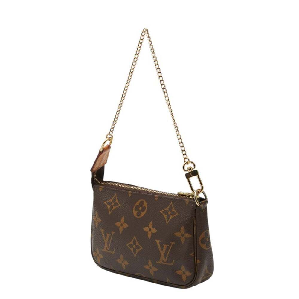 LOUIS VUITTON Brown Monogram Leather Pochette Pouch - Picture 2 of 8